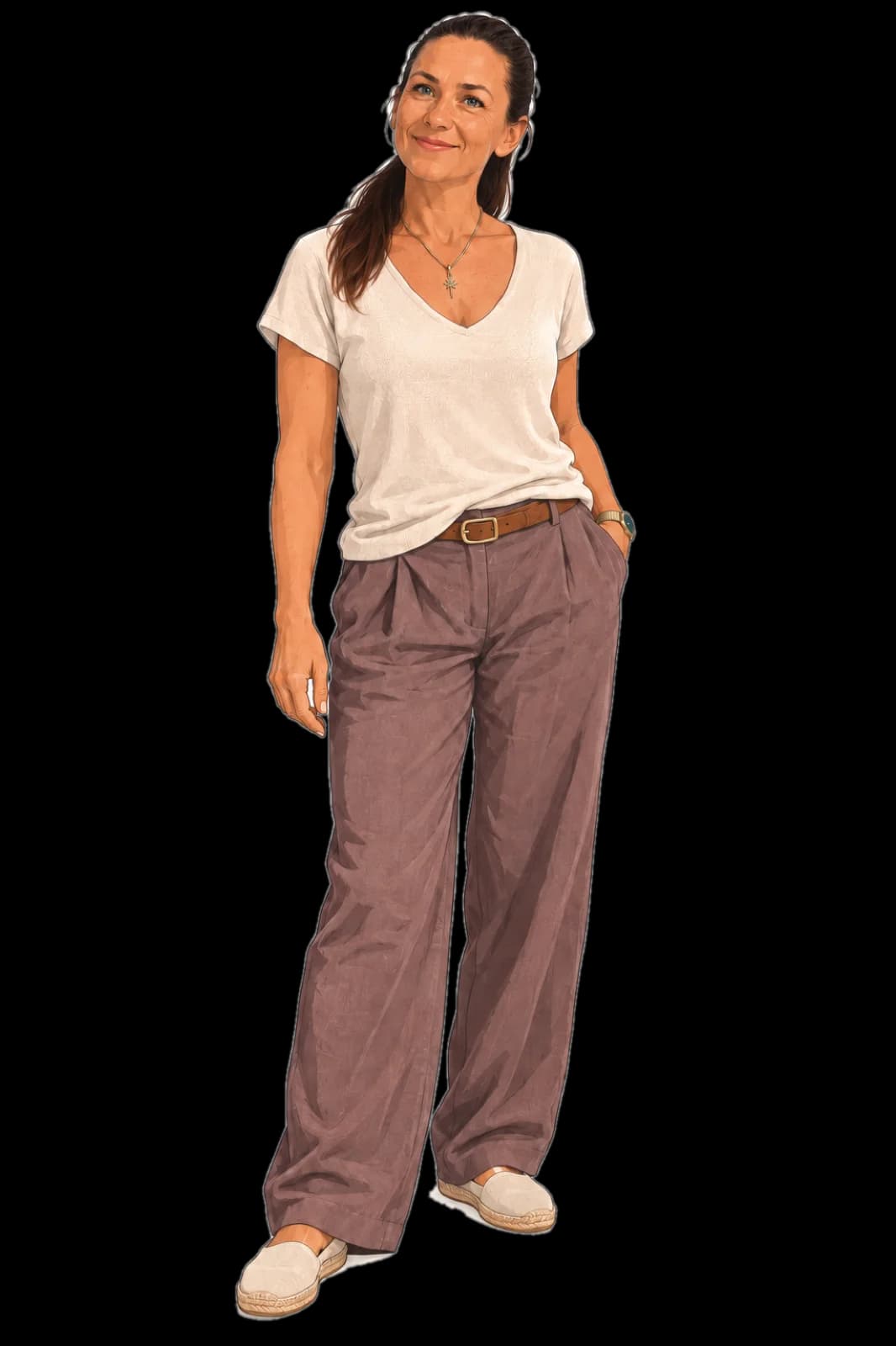 Illustration of Neşe, the nutrition counsellor behind Philogaia
